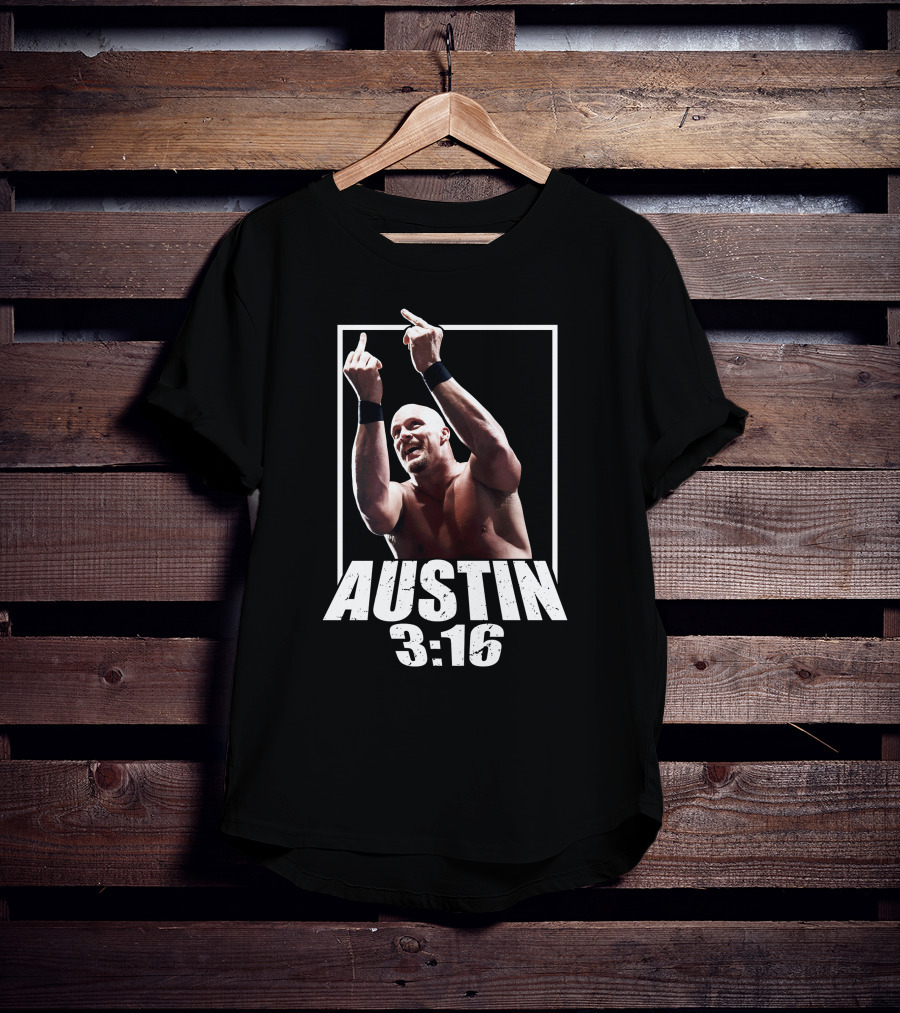 Austin 3:16 Middle Finger Gesture Iconic Wrestling Moment T-Shirt