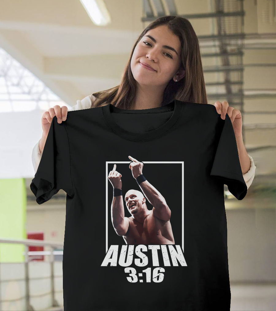 Austin 3:16 Middle Finger Gesture Iconic Wrestling Moment T-Shirt