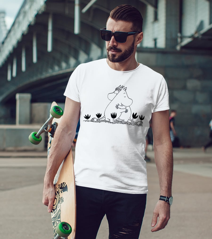 Moomin Hugging In Flower Field T-Shirt