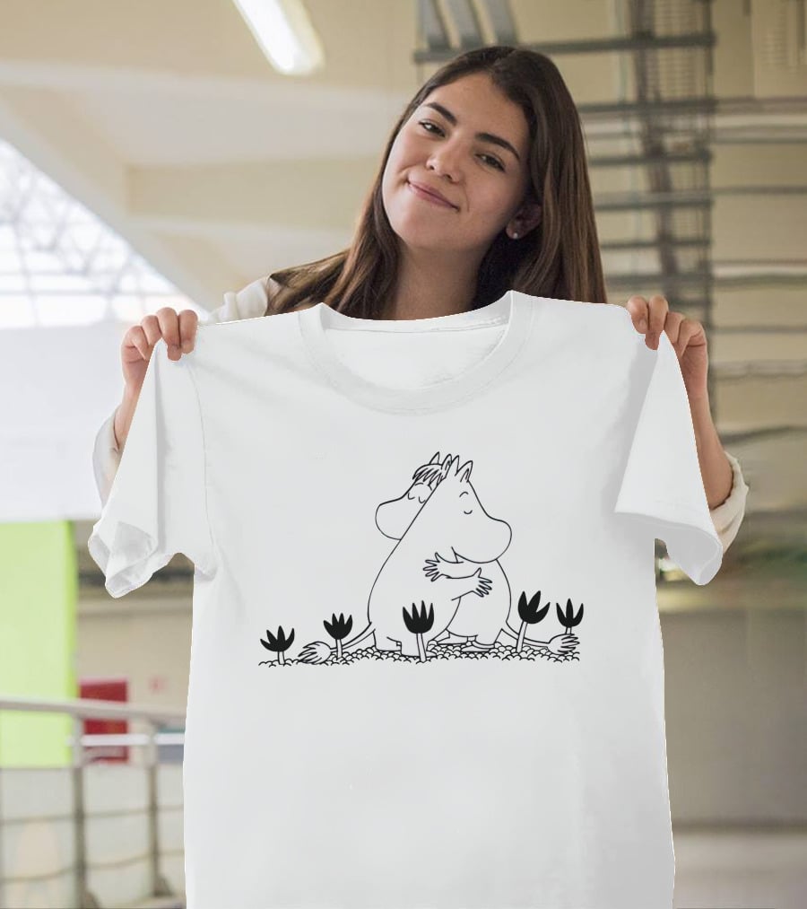 Moomin Hugging In Flower Field T-Shirt