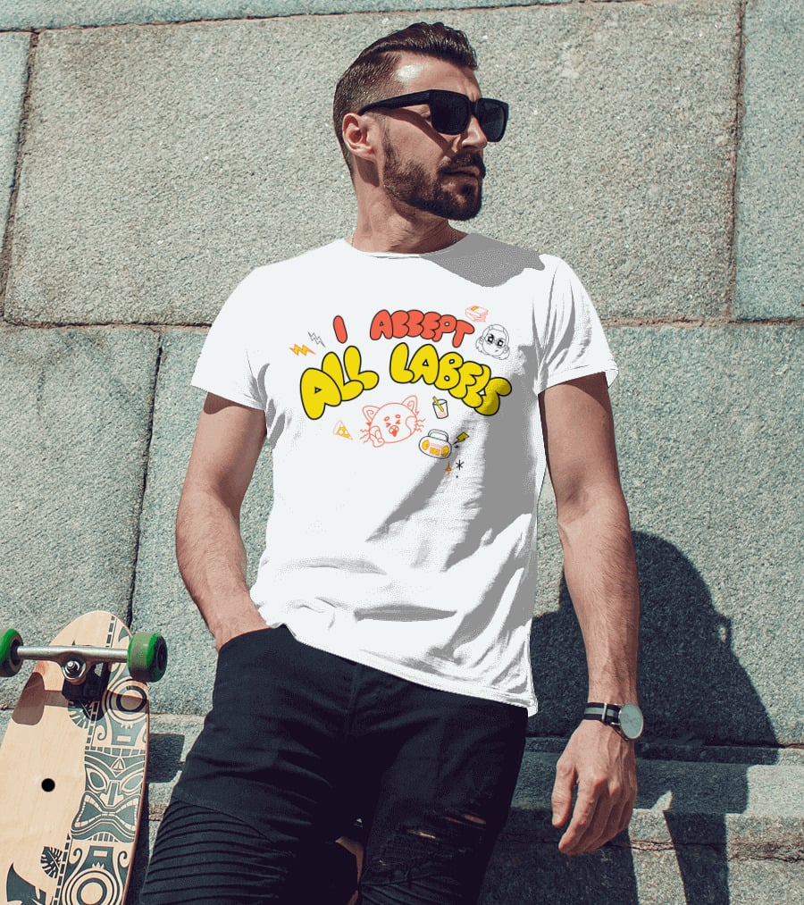 I Accept All Labels Turning Red Merch Pixar T-Shirt