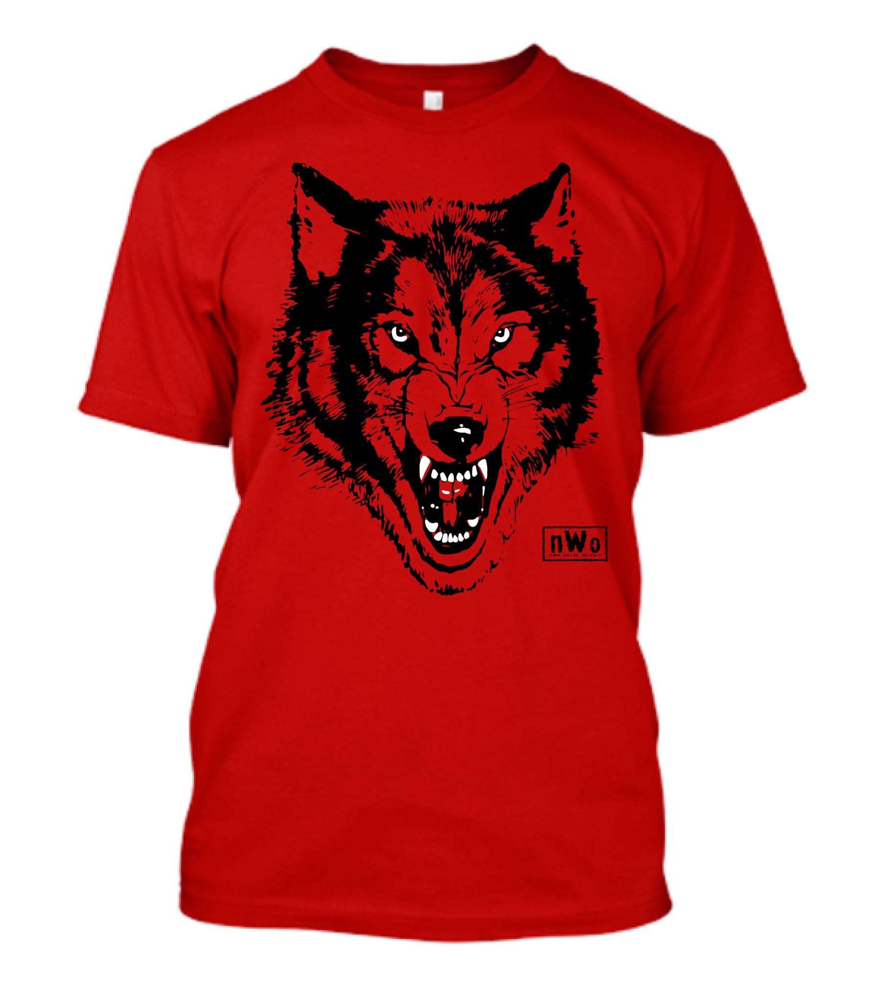 Nwo Wolfpac Red Wolf Head T-Shirt