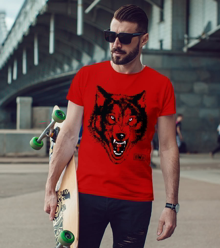 Nwo Wolfpac Red Wolf Head T-Shirt