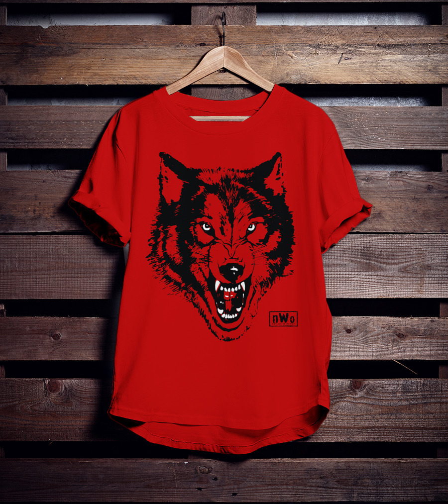 Nwo Wolfpac Red Wolf Head T-Shirt
