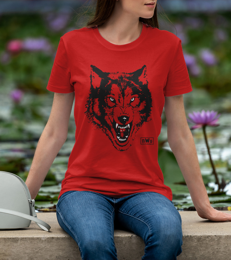 Nwo Wolfpac Red Wolf Head T-Shirt