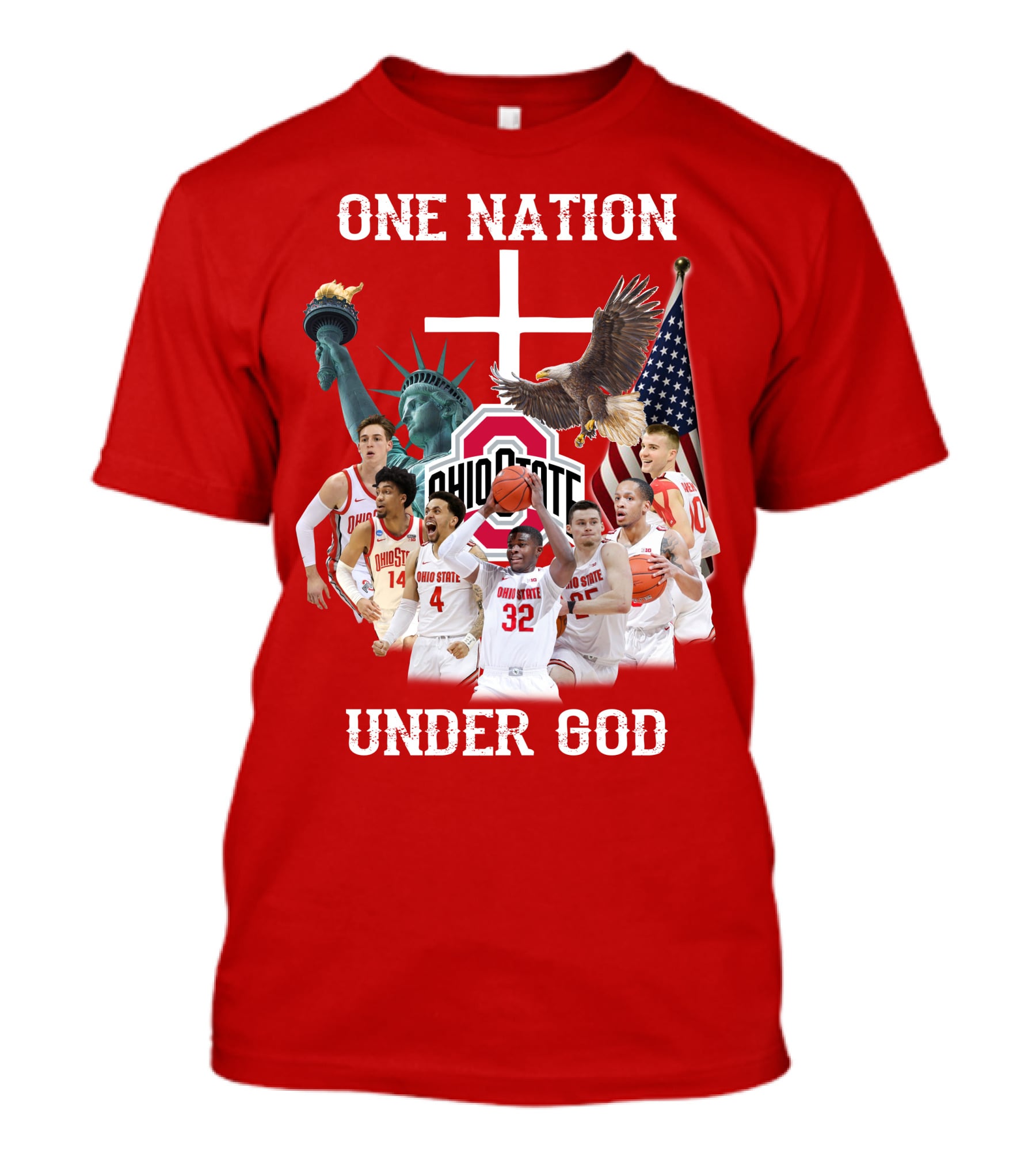 Ohio State Basketball One Nation Under God T-Shirt