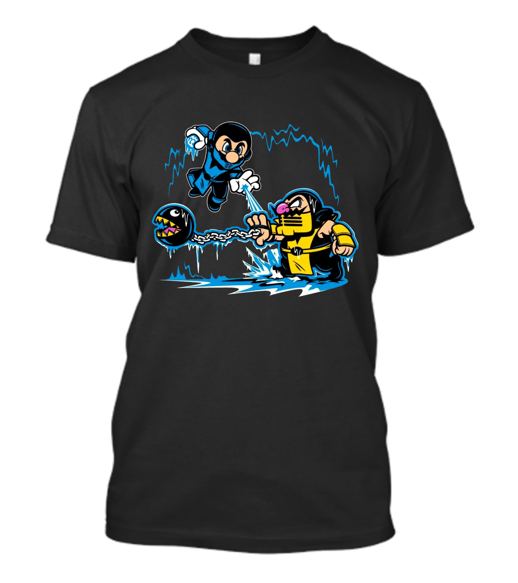 Super Nintendo Subzero Meets Scorpion With Chain Chomp T-Shirt