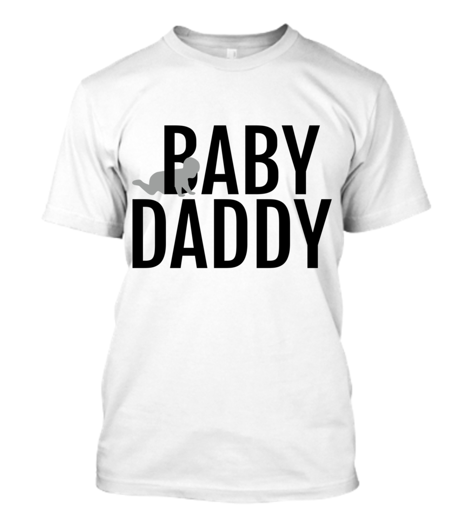 Baby Daddy Silhouette With Crawling Baby Image T-Shirt