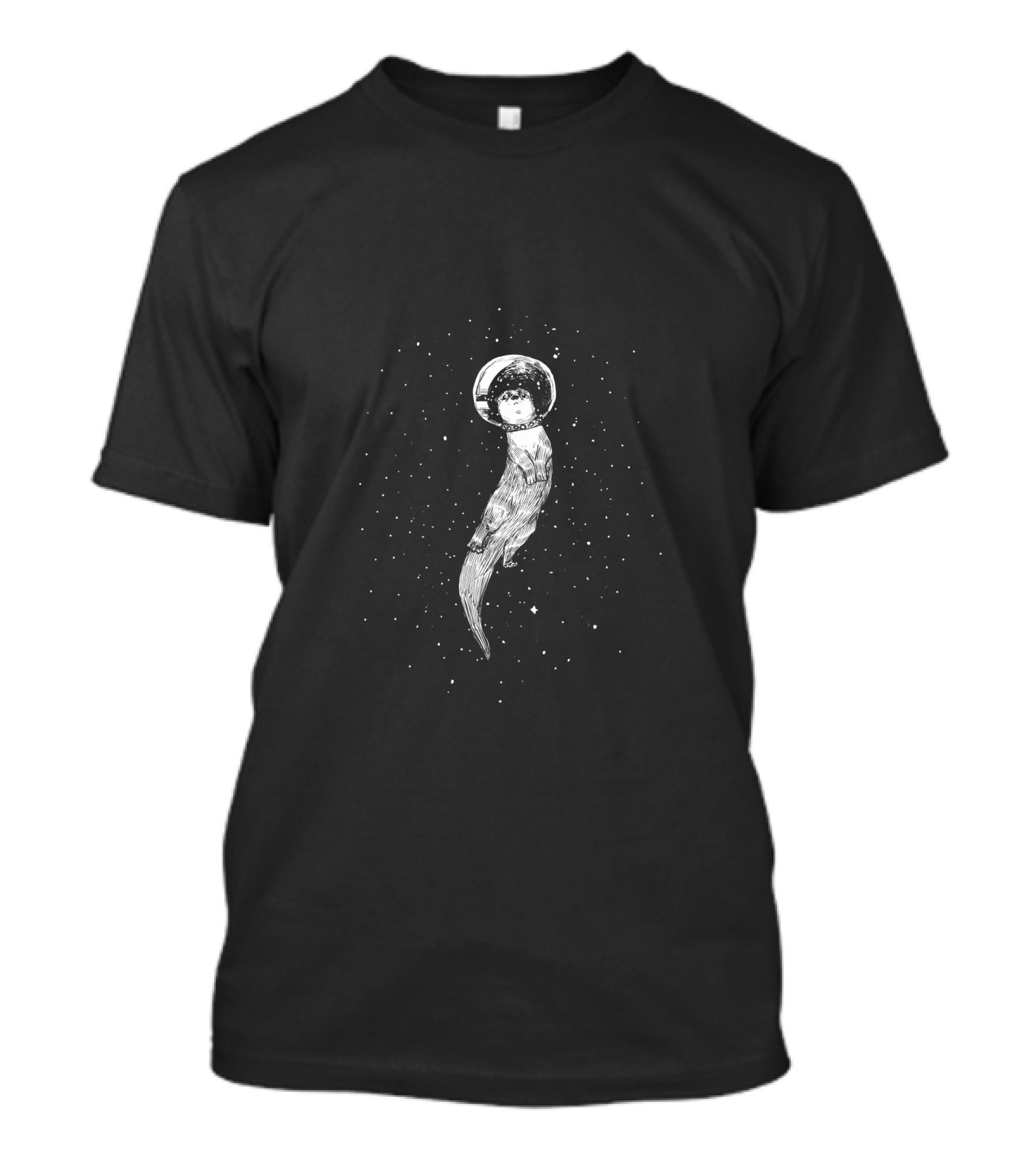 Drifting In Otter Space Floating Astronaut Otter Surrounded By Stars T-Shirt