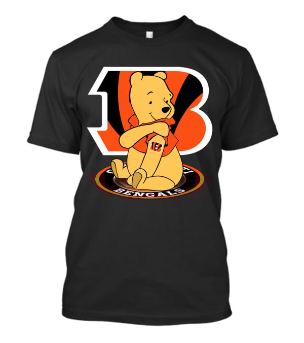 Cincinnati Bengals Pooh Football Crossover T-Shirt