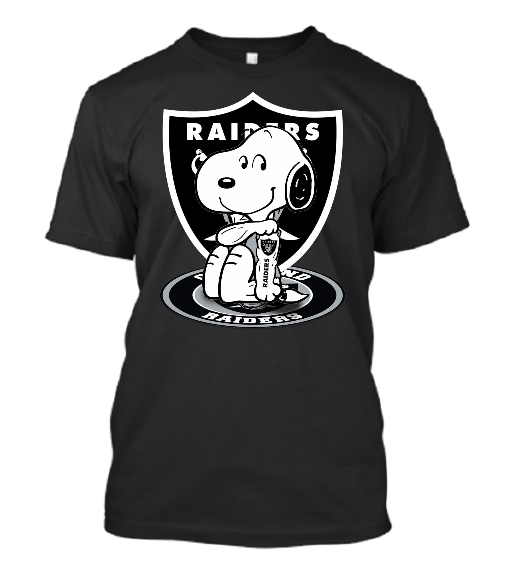Snoopy Raiders Oakland Raiders Football NFL Peanuts Crossover T-Shirt