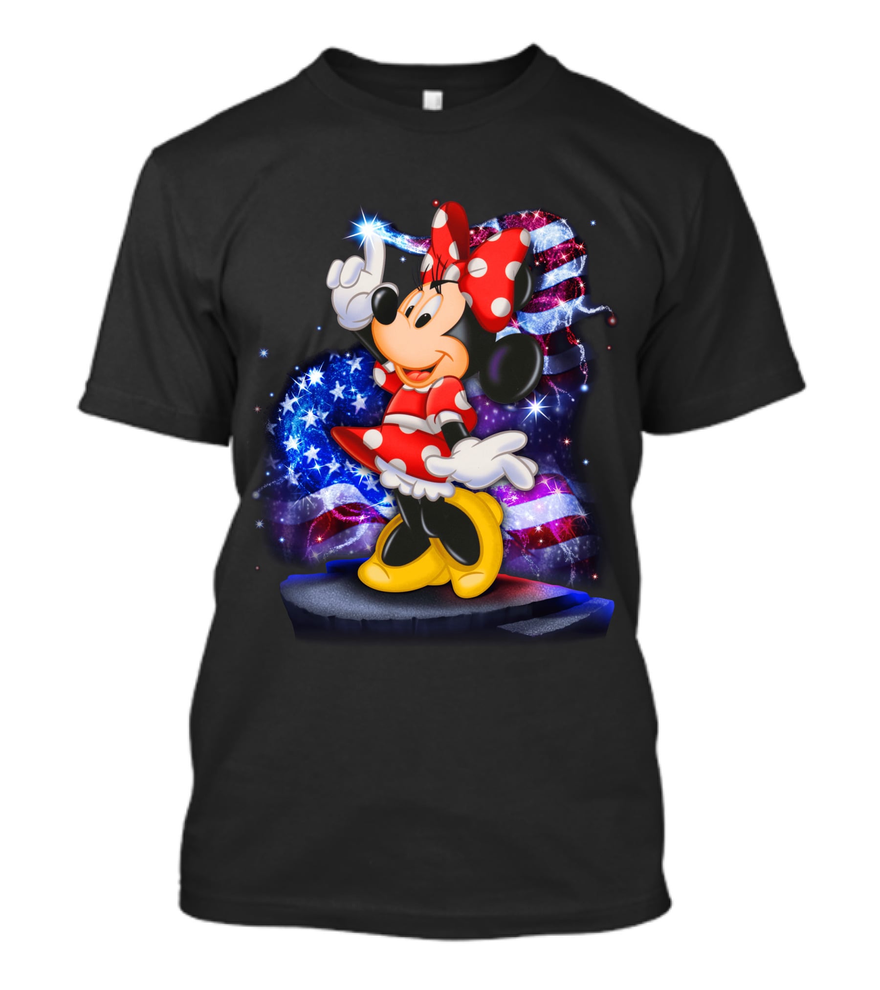 Minnie Mouse July Patriotic Bling T-Shirt