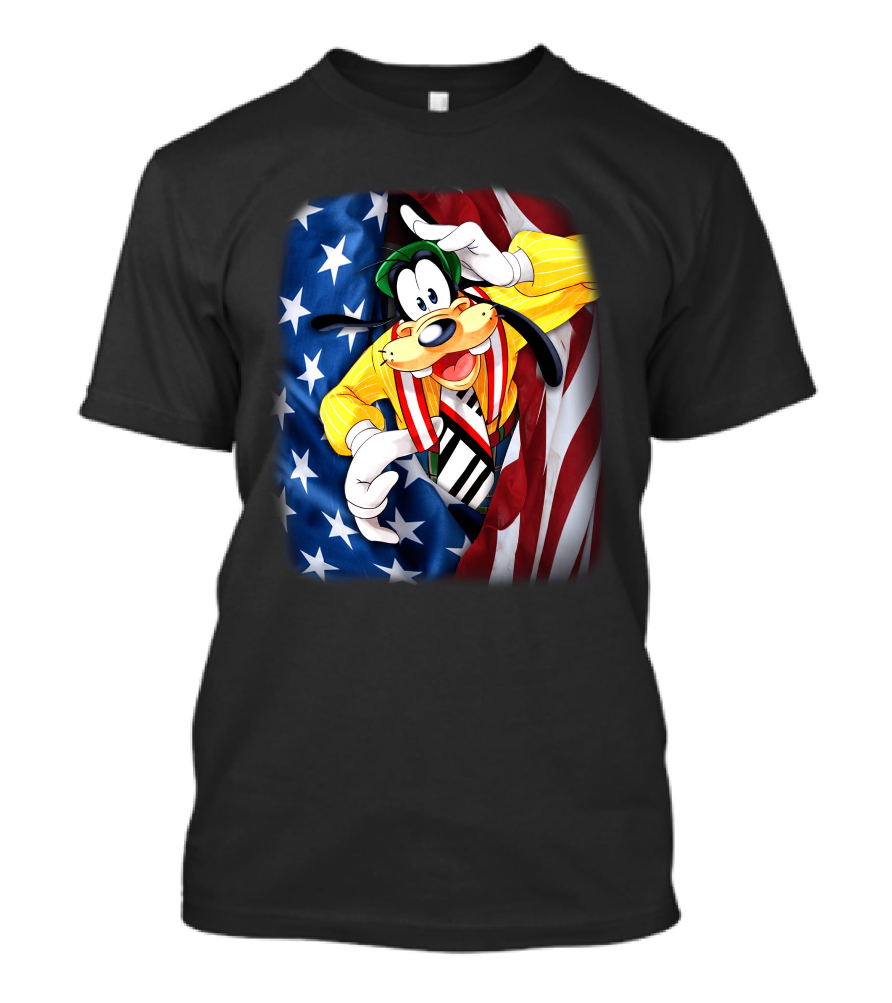 Goofy American Flag Fourth Of July T-Shirt