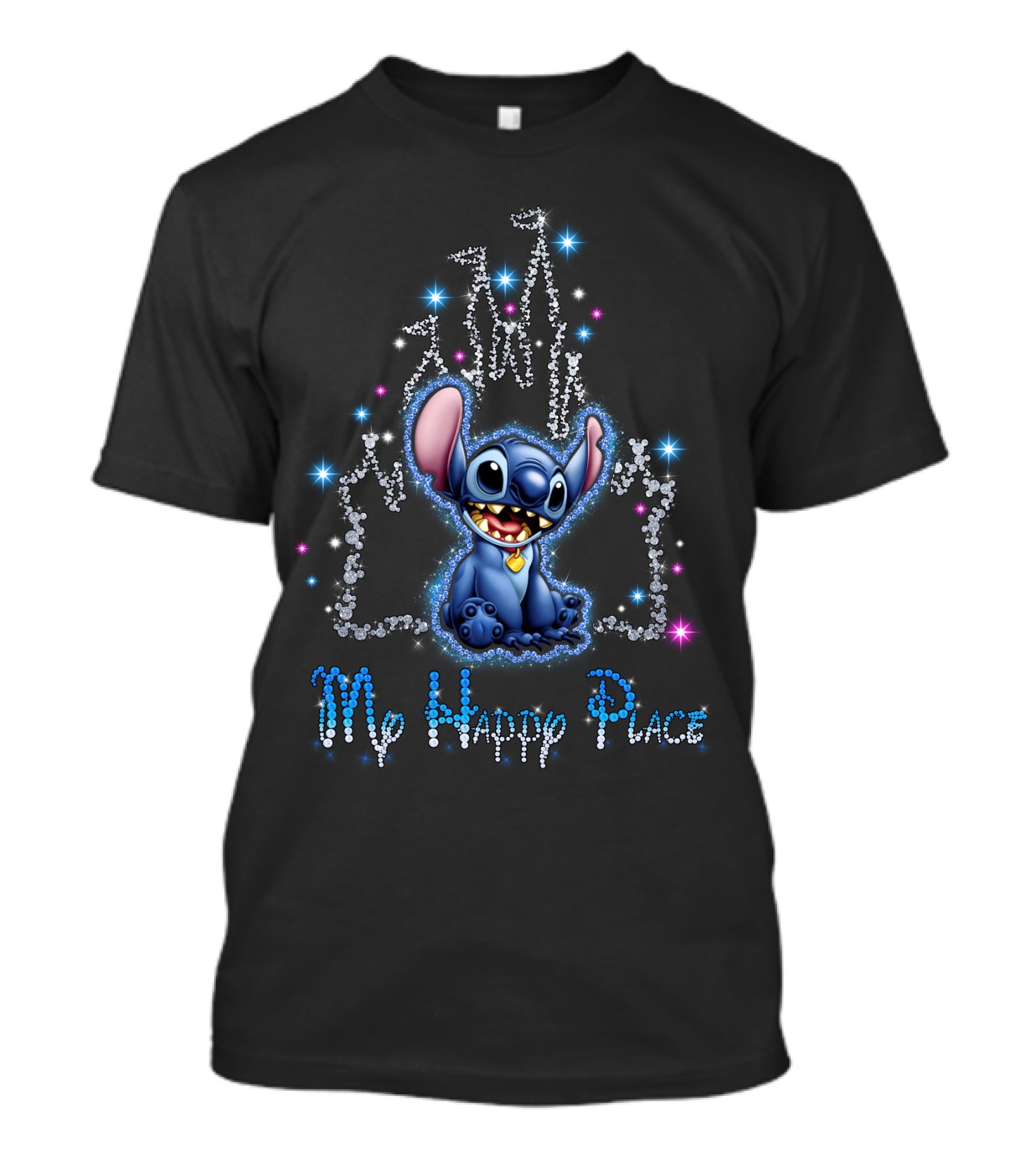 Stitch My Happy Place Disney Castle Magic T-Shirt