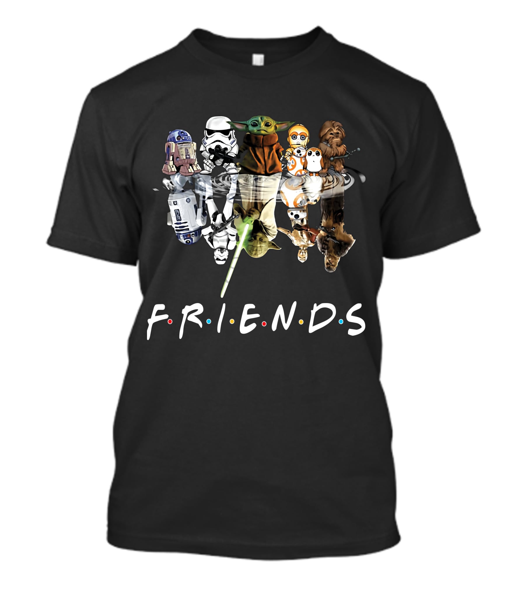 Baby Yoda Friends Star Wars Reflection T-Shirt