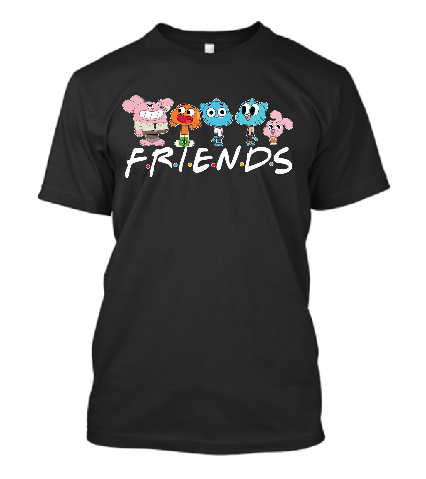 The Amazing World Of Gumball Friends Characters Gathered Together T-Shirt
