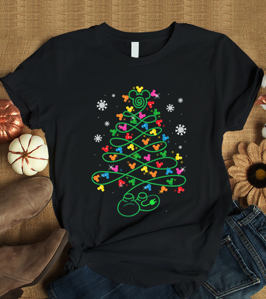 Mickey Mouse Best Christmas Ever Christmas Tree Snowflakes T-Shirt