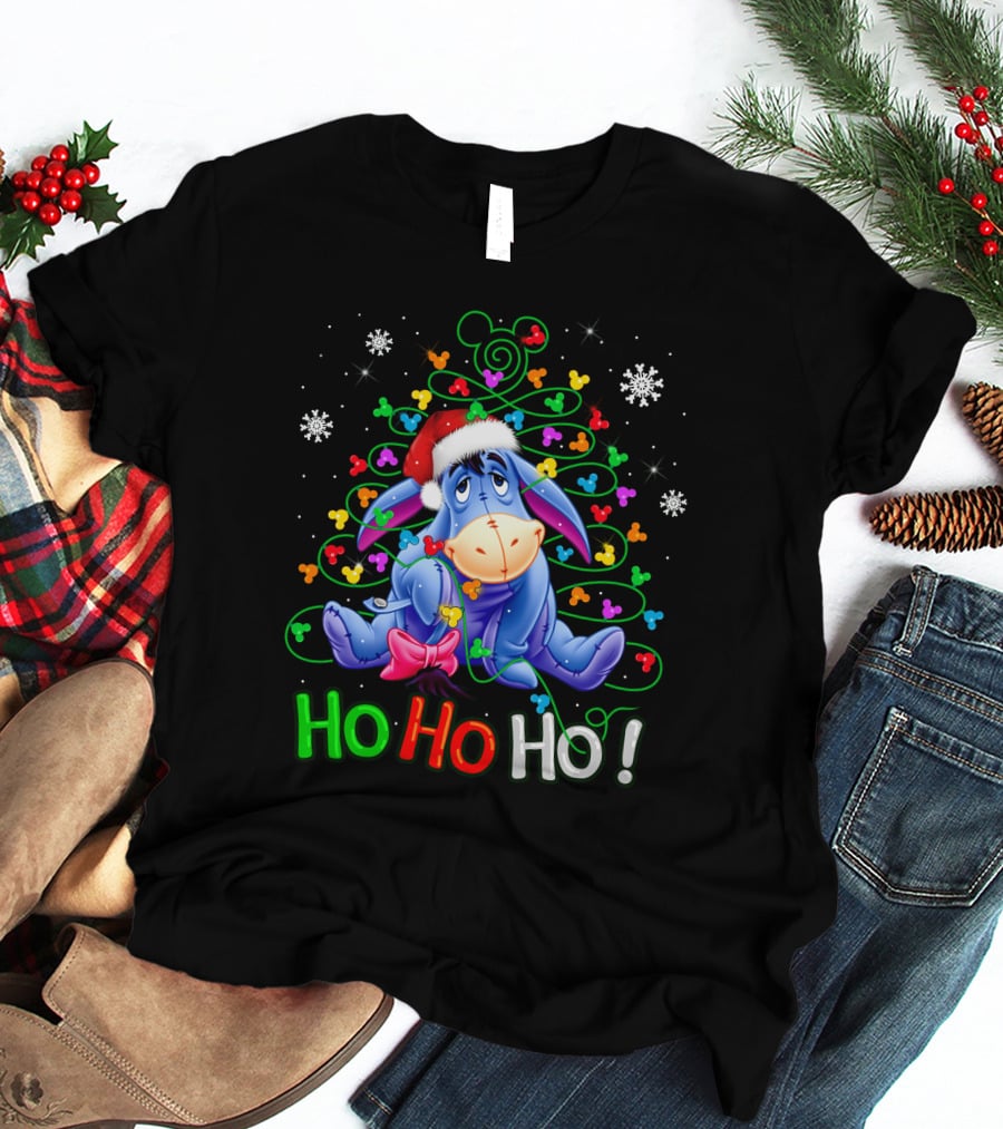 Eeyore Christmas Ho Ho Ho Disney-Inspired Holiday T-Shirt