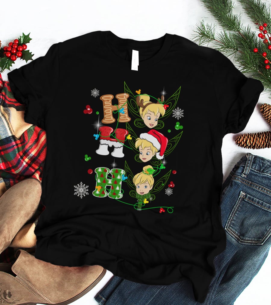 TKB HHH Tinker Bell Christmas Snowflakes Holiday Magic T-Shirt