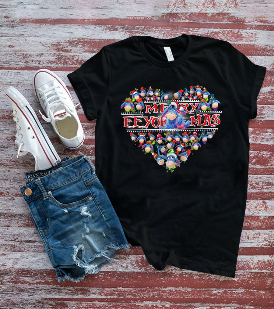 Merry Eeyoremas Heart Christmas T-Shirt