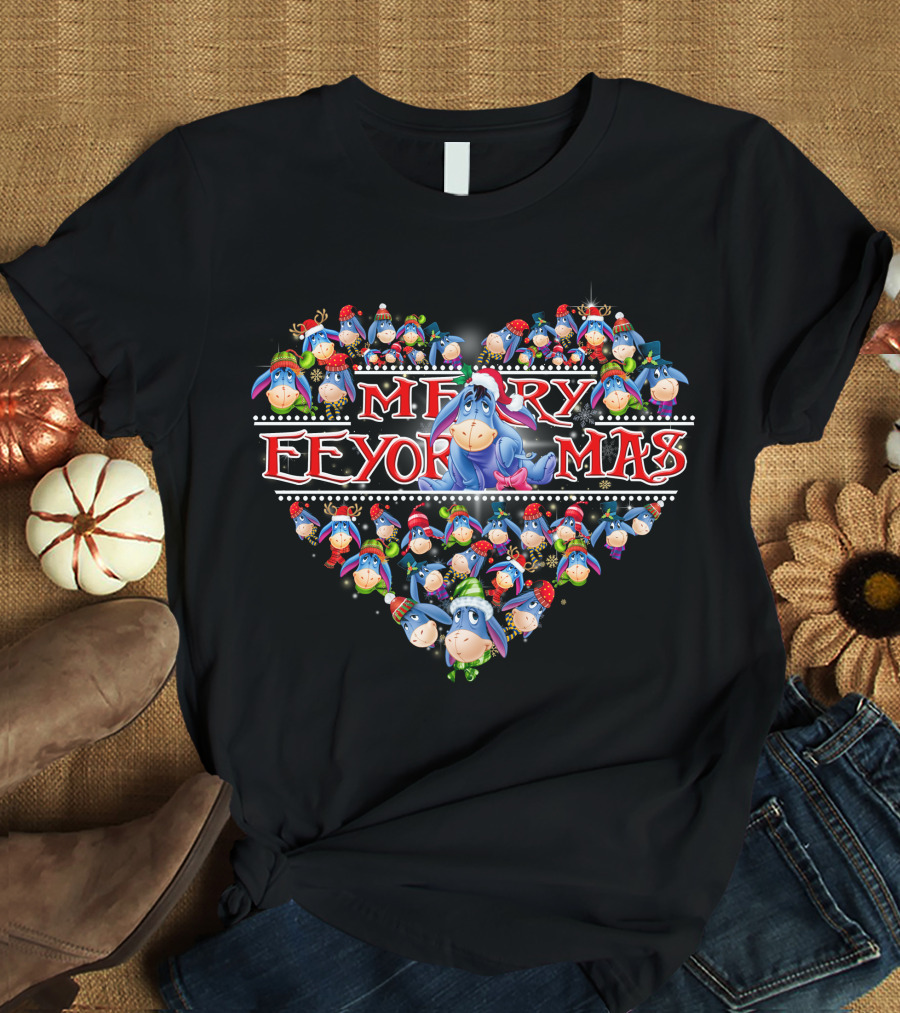 Merry Eeyoremas Heart Christmas T-Shirt