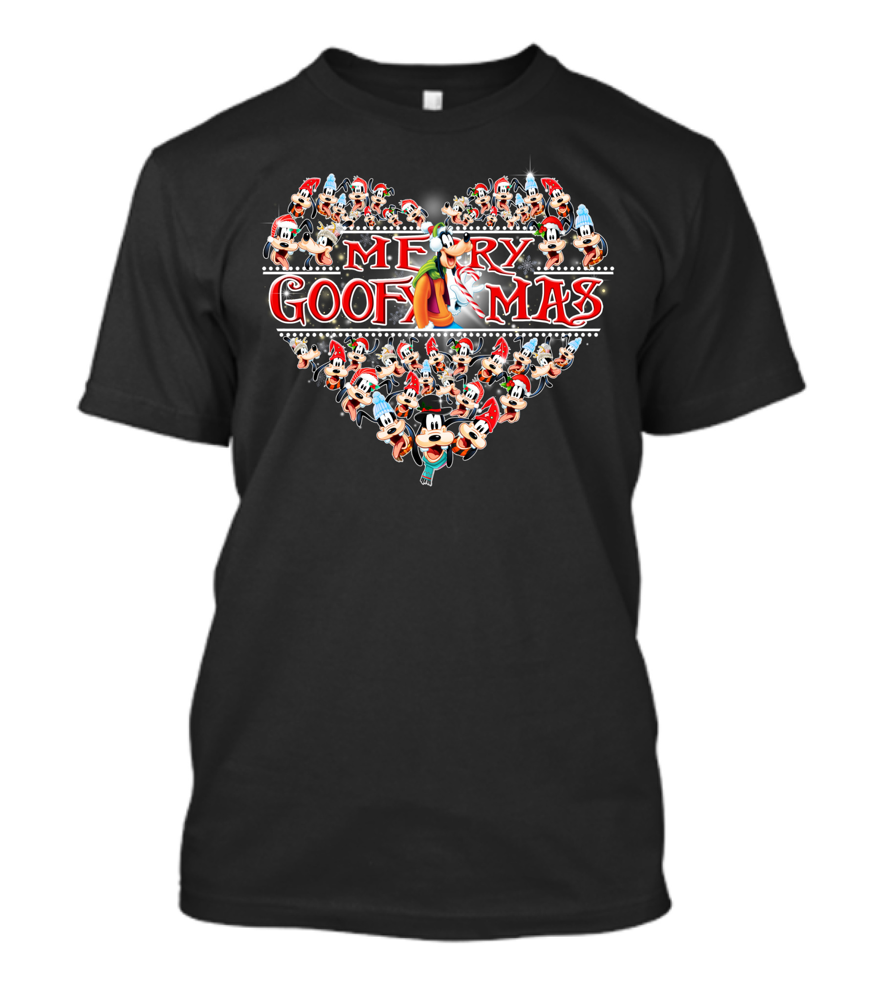 Merry Goofmas Heart Collage Christmas T-Shirt