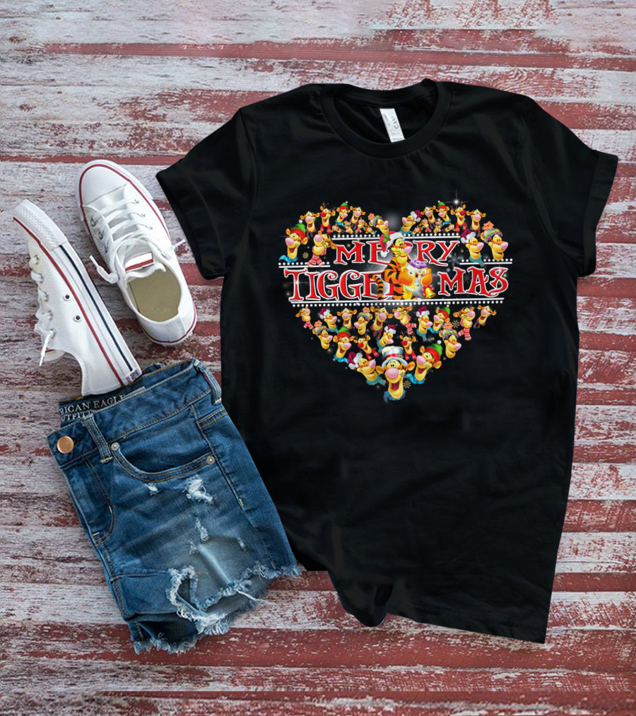 Merry Tiggermas Heart Christmas T-Shirt