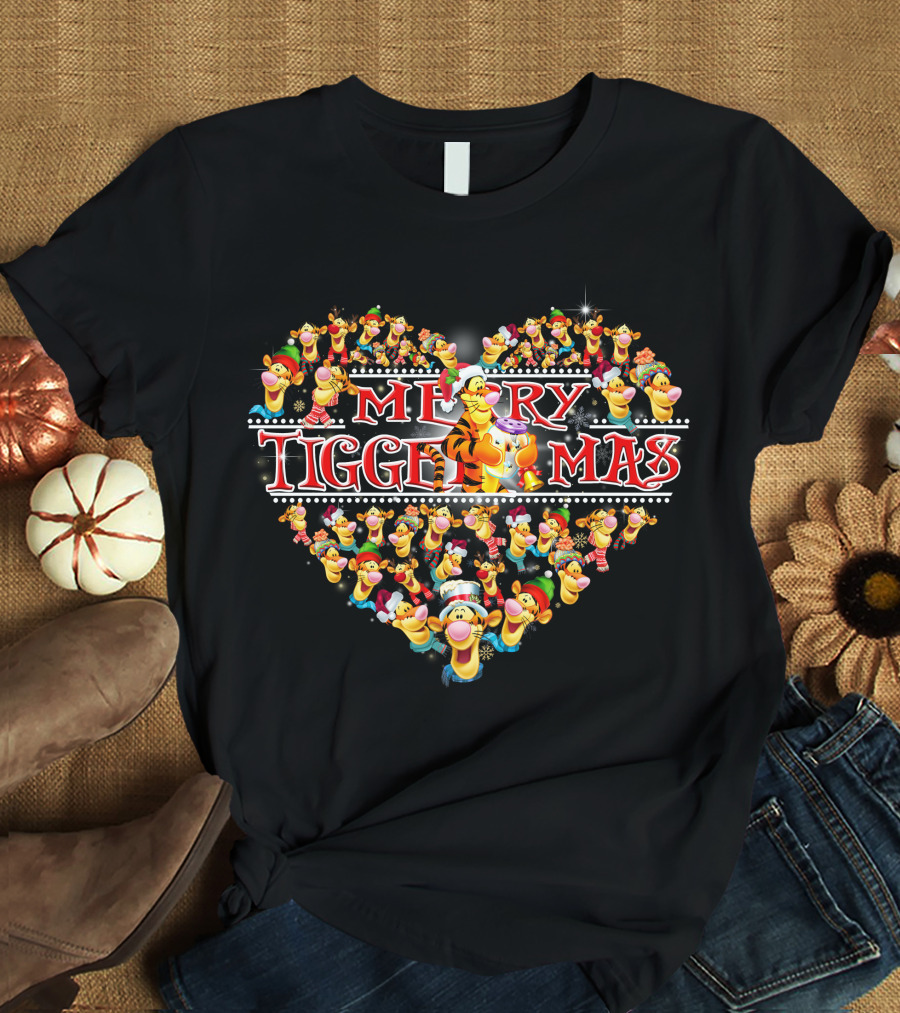 Merry Tiggermas Heart Christmas T-Shirt