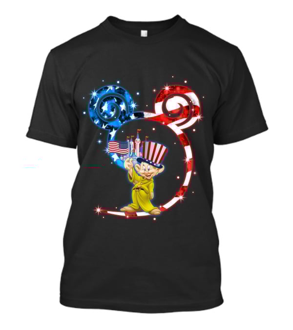 Dopey Patriotic Mickey Ears With American Flag And Hat T-Shirt