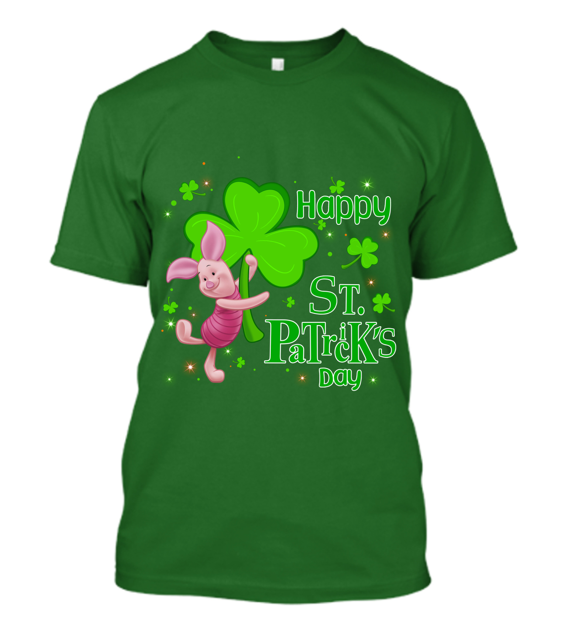 Happy St. Patrick's Day Piglet Shamrock T-Shirt