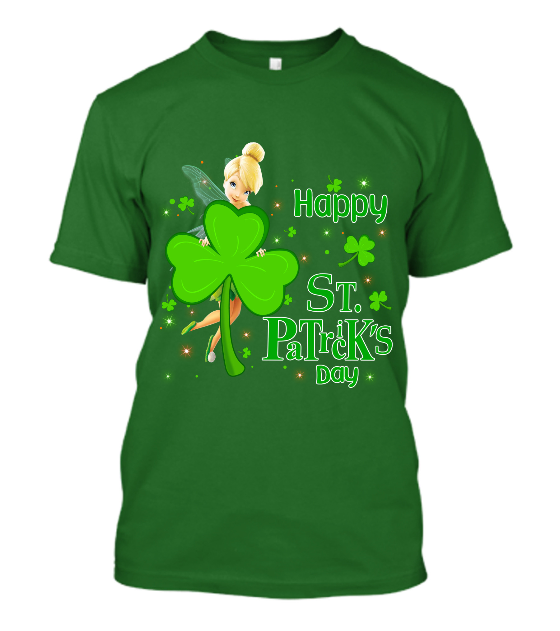Happy St. Patrick's Day Tinkerbell Shamrock T-Shirt