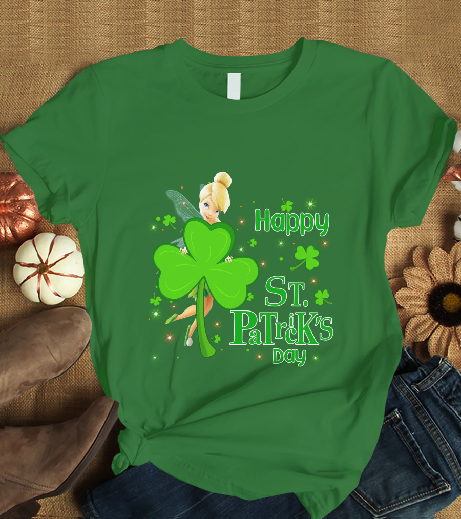 Happy St. Patrick's Day Tinkerbell Shamrock T-Shirt