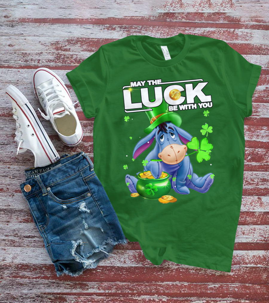 May The Luck Be With You Eeyore St Patrick's Day T-Shirt