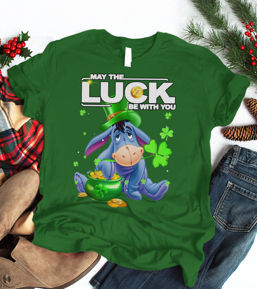 May The Luck Be With You Eeyore St Patrick's Day T-Shirt