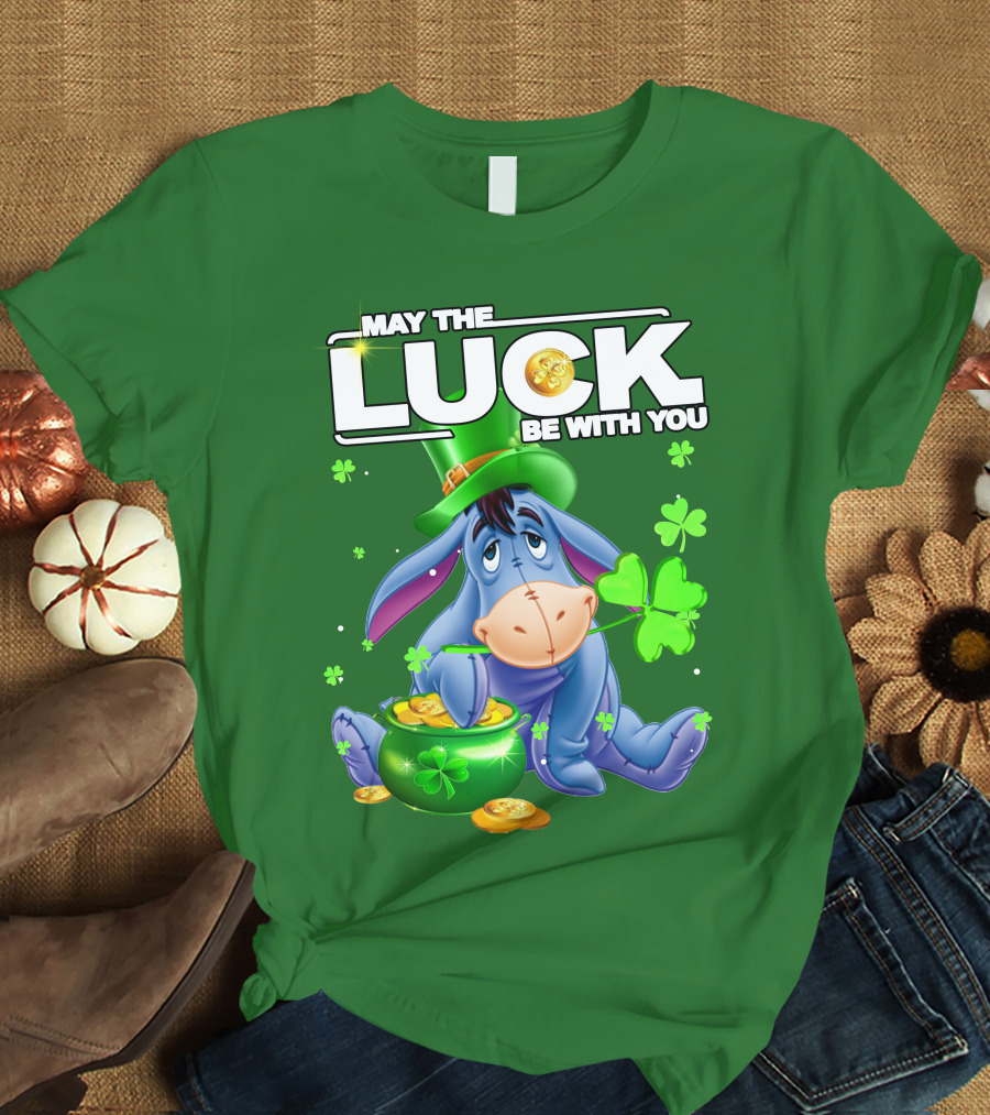 May The Luck Be With You Eeyore St Patrick's Day T-Shirt