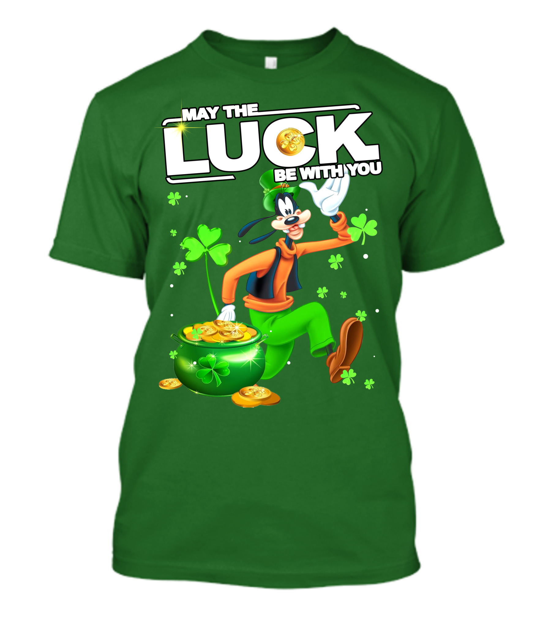 May The Luck Be With You Goofy St Patrick's Day T-Shirt
