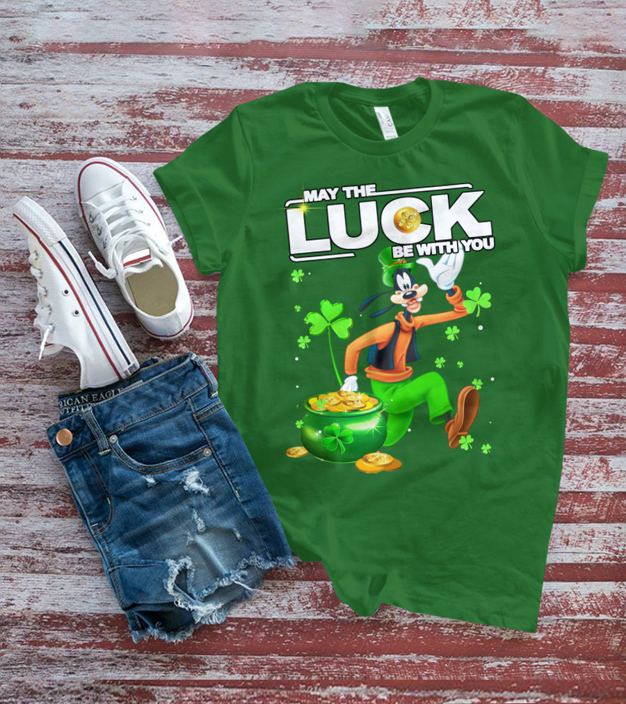 May The Luck Be With You Goofy St Patrick's Day T-Shirt