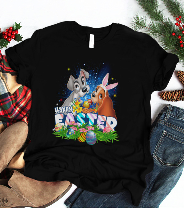 Lady And The Tramp Happy Easter T-Shirt