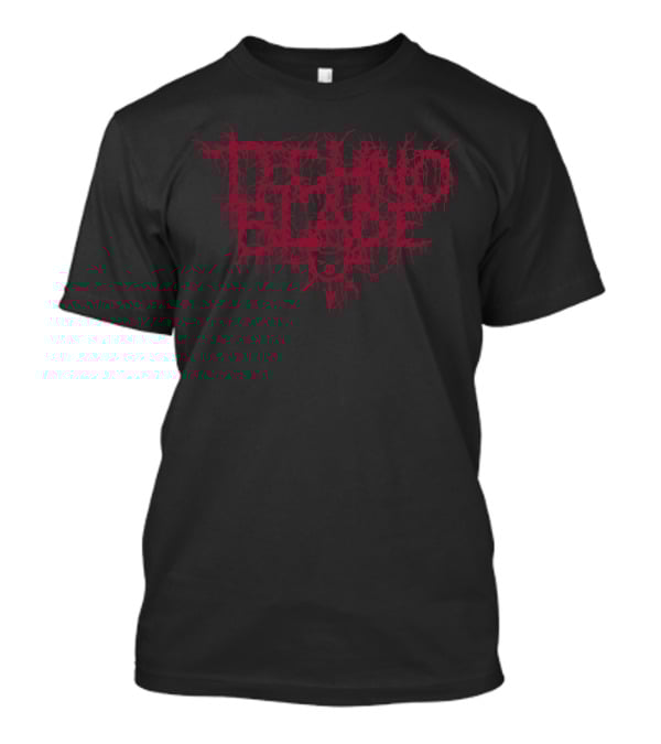 TECHNO BLOOD METAL FONT BLACK T-Shirt