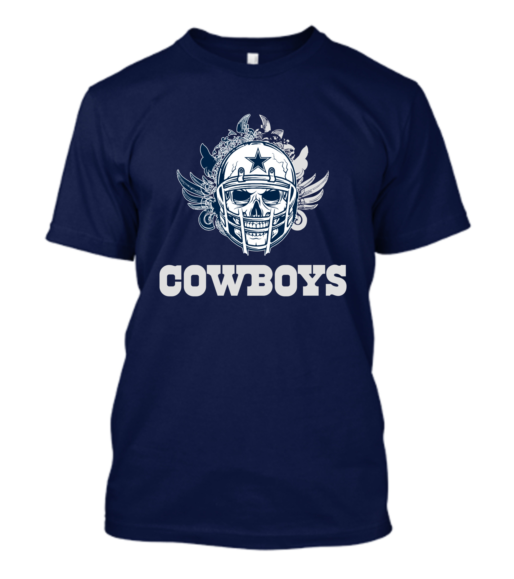 Cowboys Skull Helmet Star Wings T-Shirt