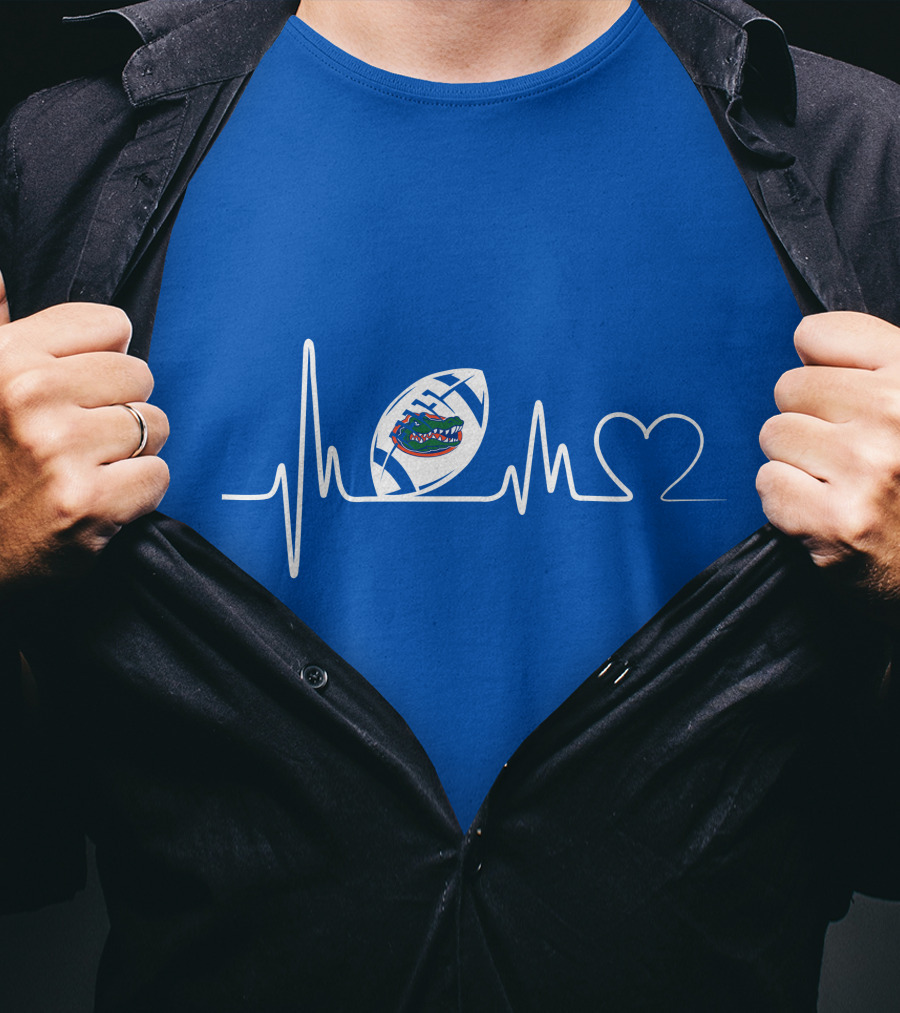 Heartbeat Football Florida Gators T-Shirt