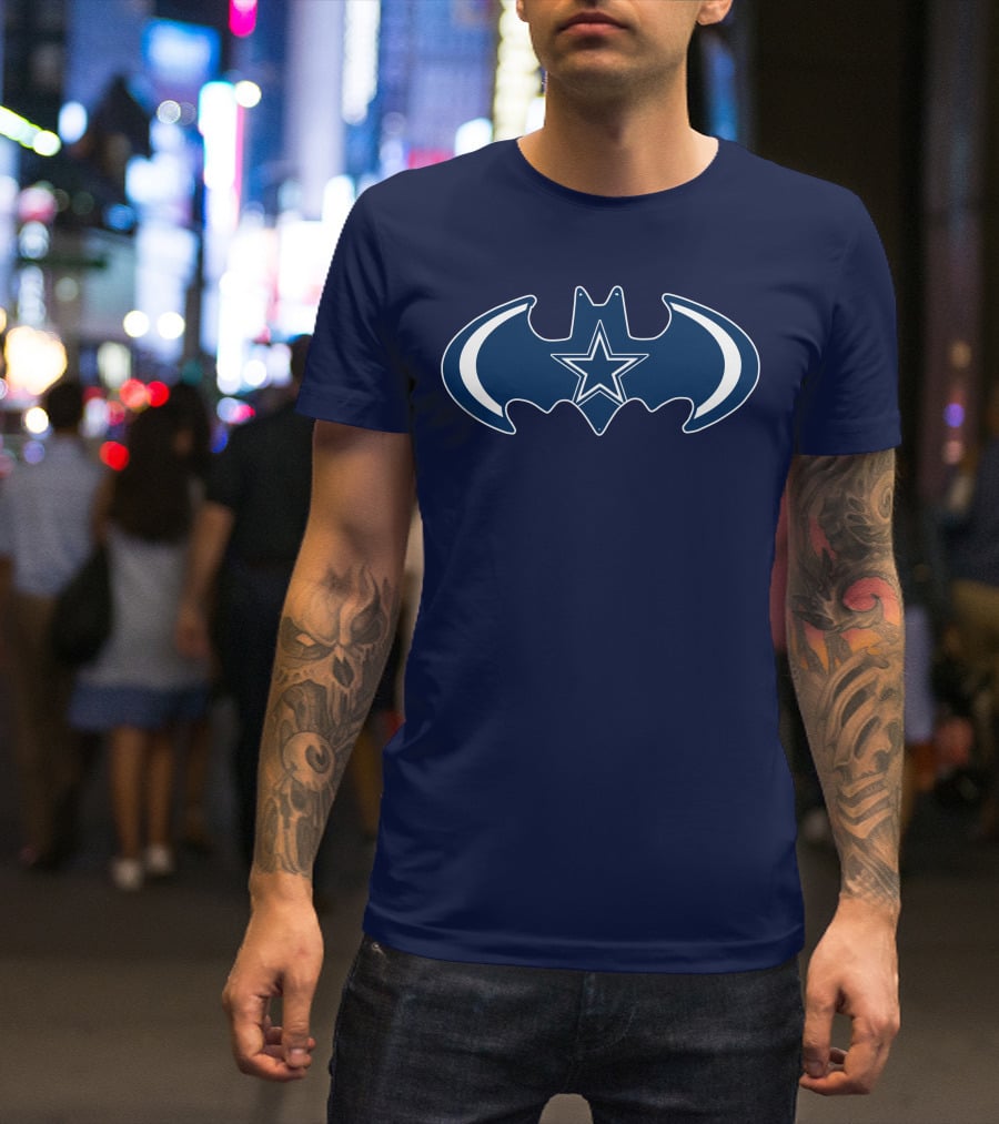 Dallas Cowboys Are Coming Batman Symbol Star T-Shirt
