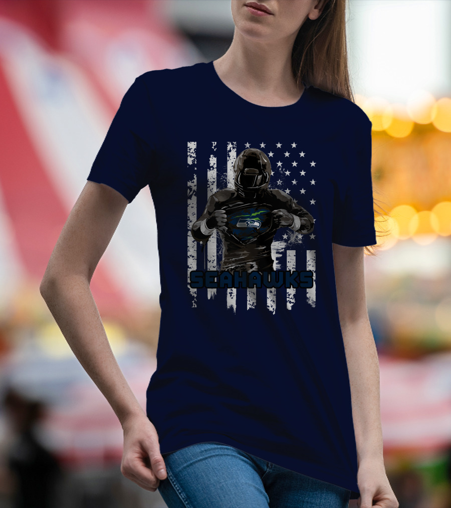 Seattle Seahawks Player Pride Flag T-Shirt