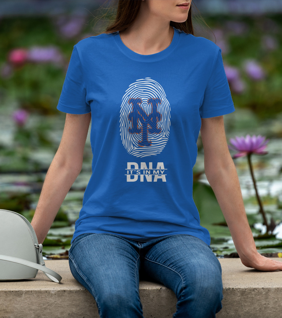New York Mets Fingerprint Logo It's In My DNA T-Shirt