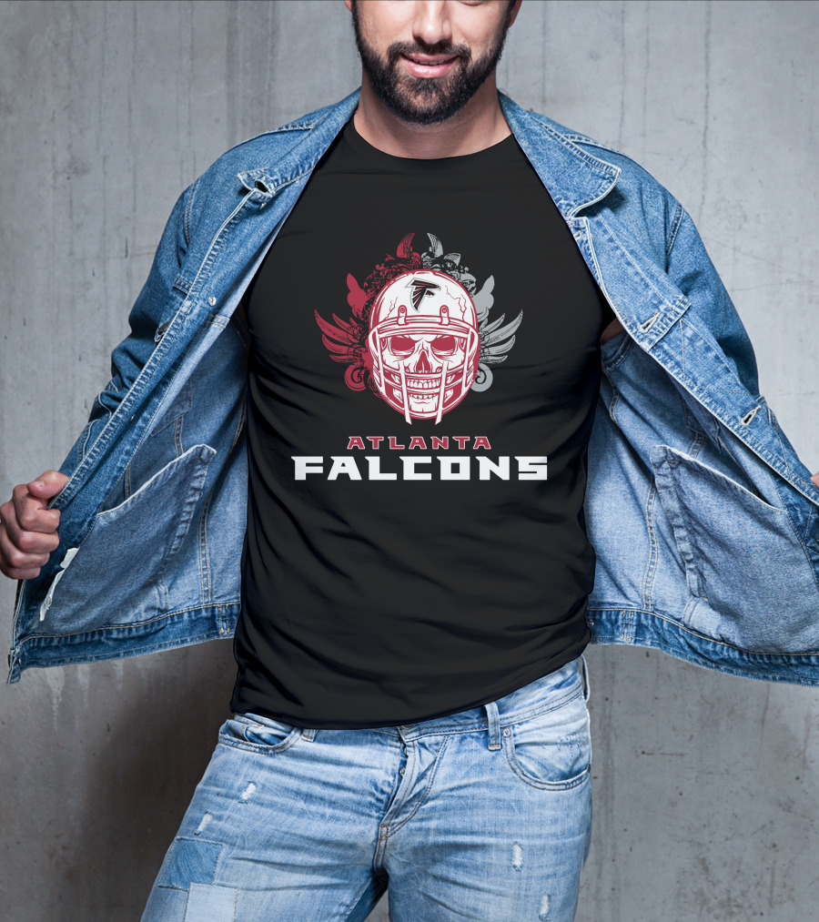 Atlanta Falcons Skull Helmet T-Shirt