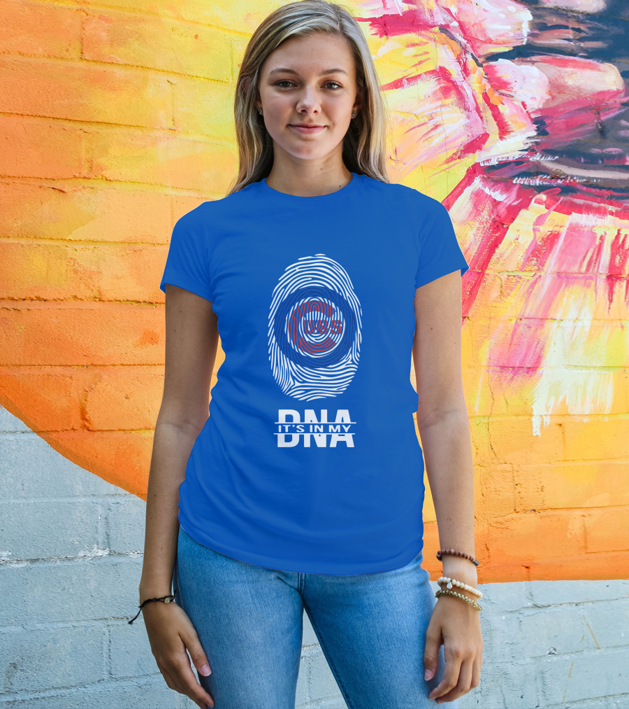 Chicago Cubs It's In My Dna Fingerprint T-Shirt