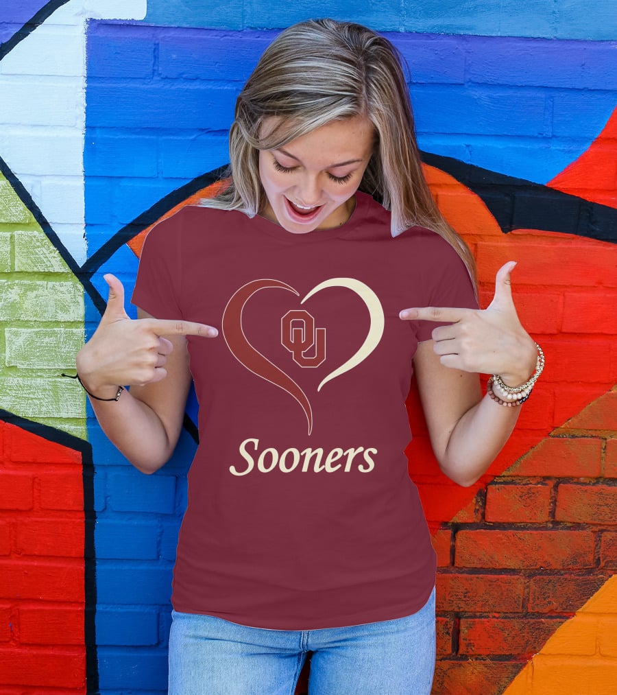 Sooners OU Heart T-Shirt