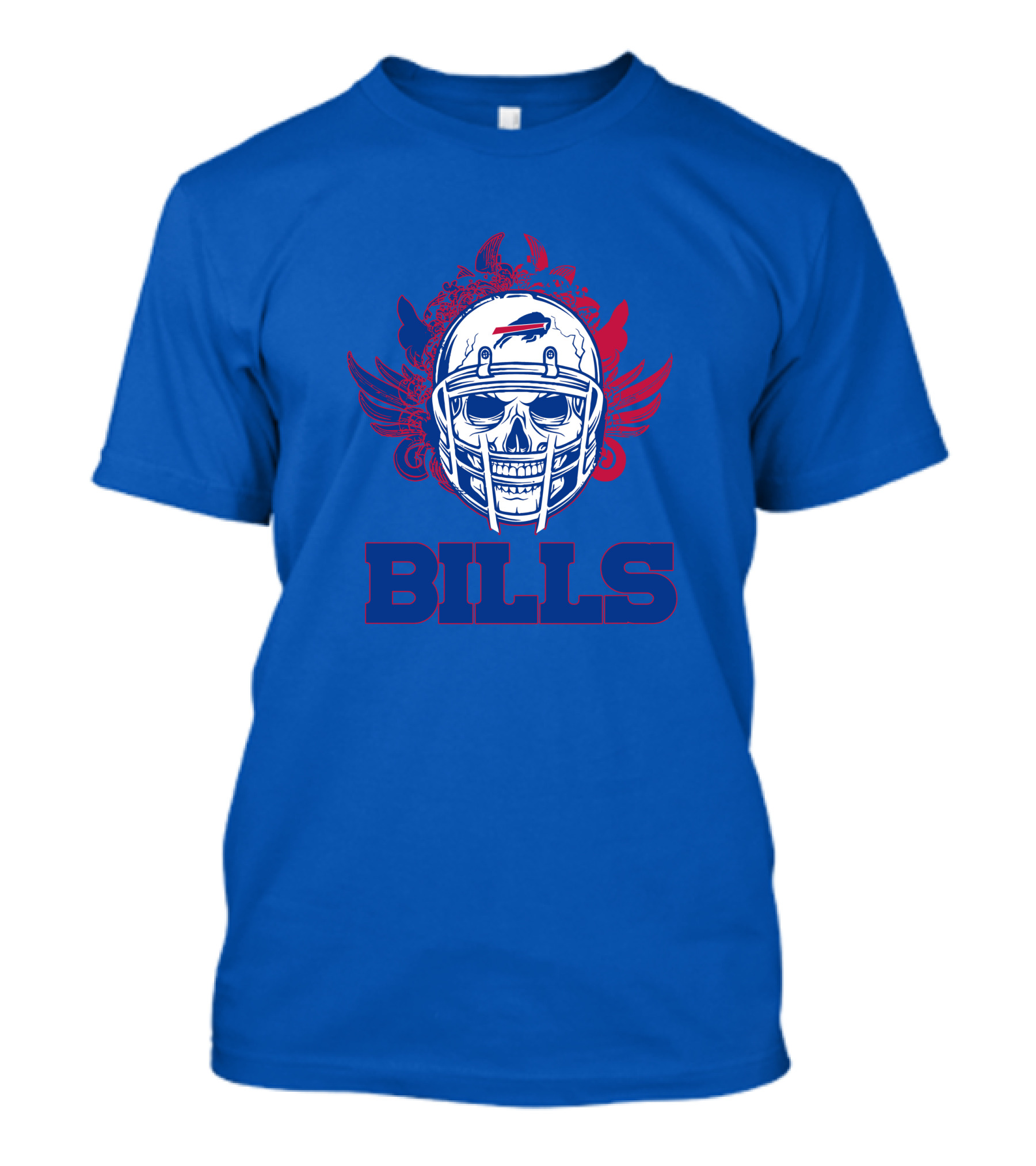 Buffalo Bills Skull Helmet Wings T-Shirt