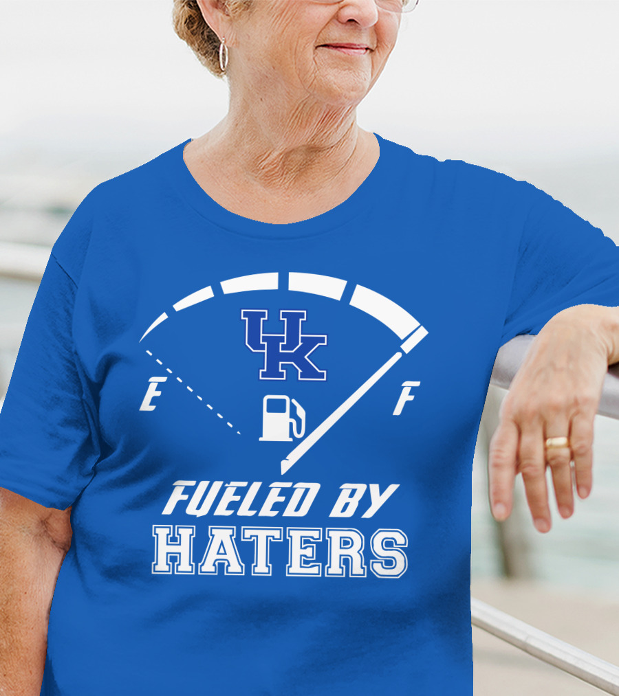 Kentucky Wildcats Fueled By Haters Gas Gauge UK T-Shirt