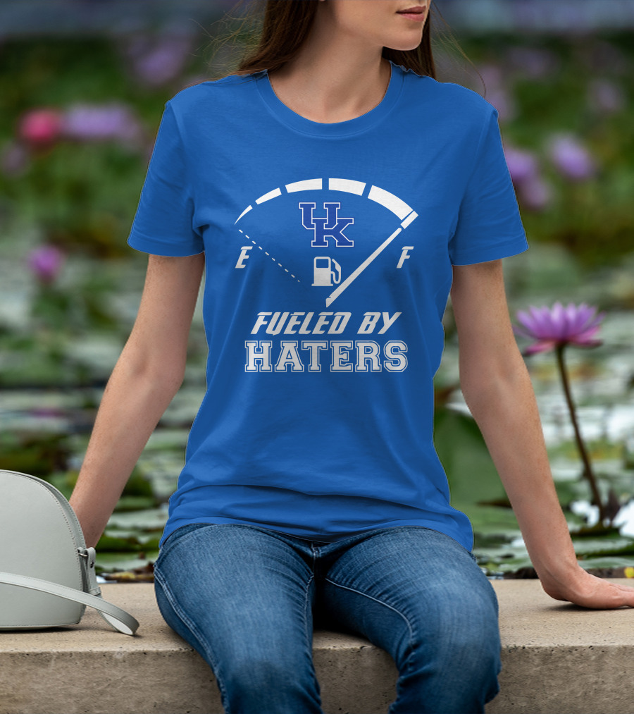Kentucky Wildcats Fueled By Haters Gas Gauge UK T-Shirt